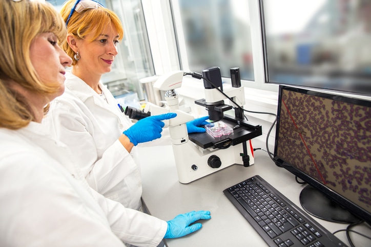 Real female scientists researching